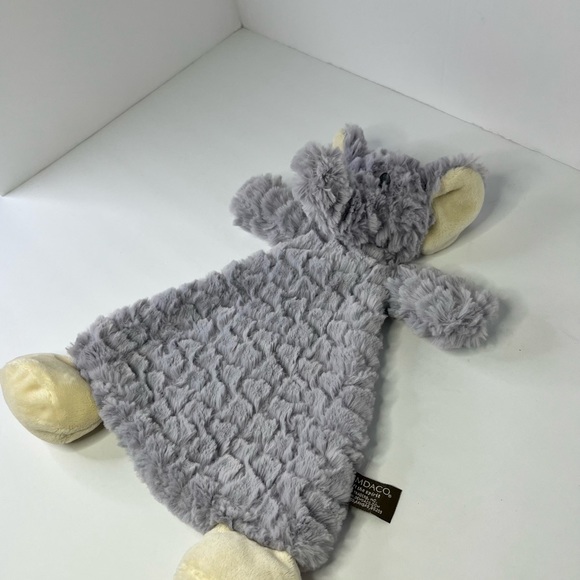 Demdaco Elephant Lovey Rattle Plush Gray Baby Security Blanket Soft 12'' - Picture 3 of 12